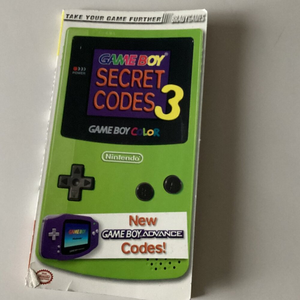 Gameboy Advance Secret Codes 3 Paperback Book 2001 by BradyGames